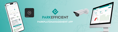 Parkplatzmanagement App plus Verwaltungsdashboard mit Zugangssteuerung per QR-Code Reader und Kennzeichenerkennung. - © ParkEfficient GmbH