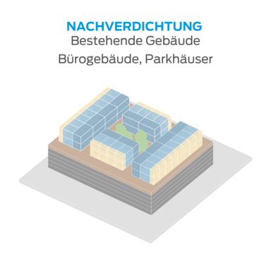 Modell - Aufstockung im Bestand.  - © STRUCTURELAB Architekten